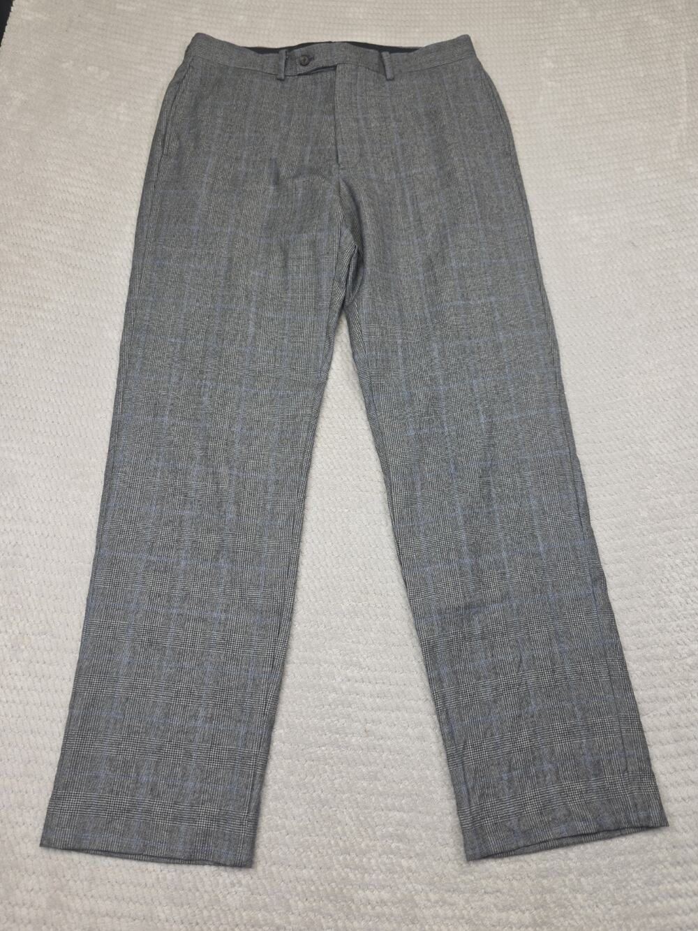 Lauren Ralph Lauren Pants Mens 34 X 32 Gray Plaid 100% Wool